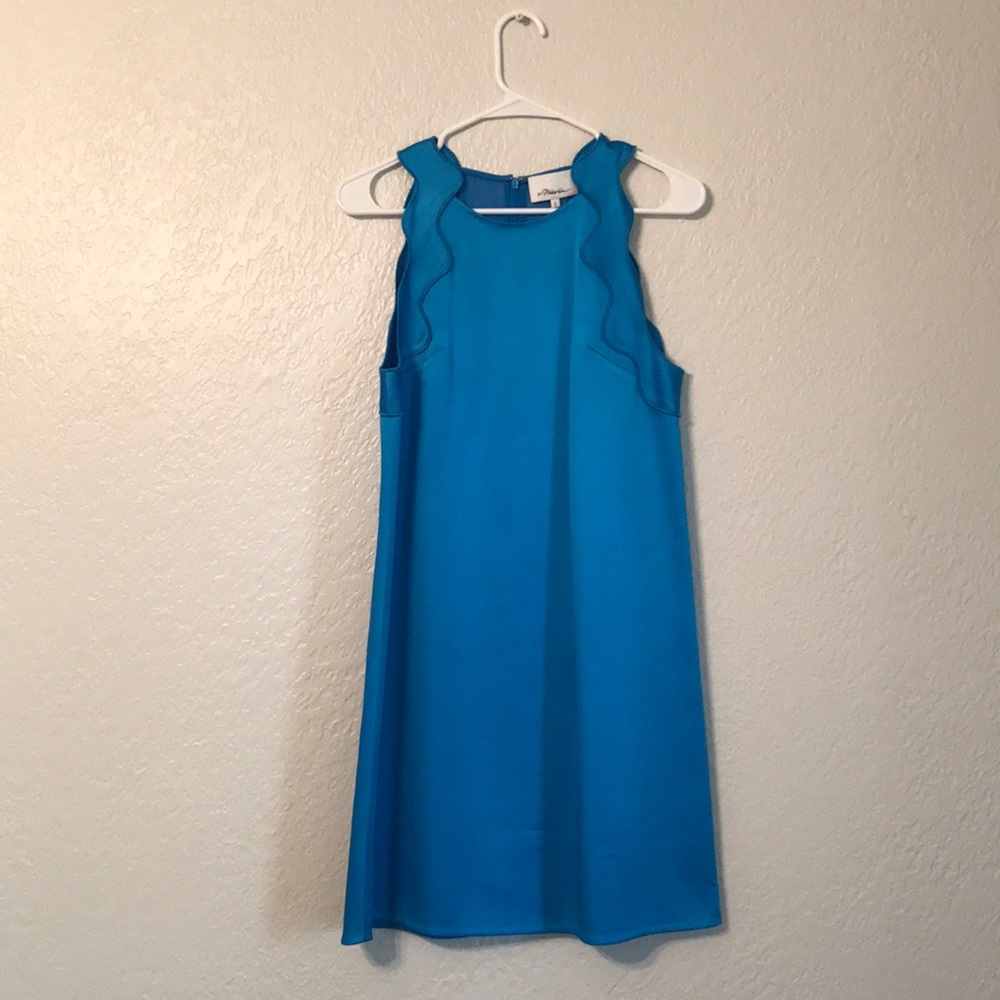 3.1 Phillip Lim blue scalloped shift